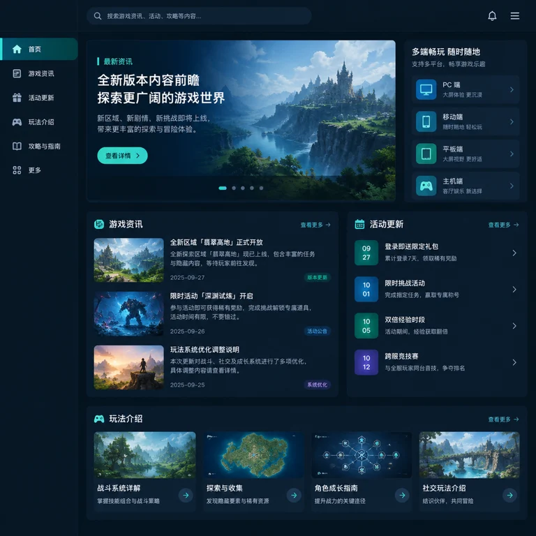 PG电子数字内容服务平台的多端访问界面示意图
